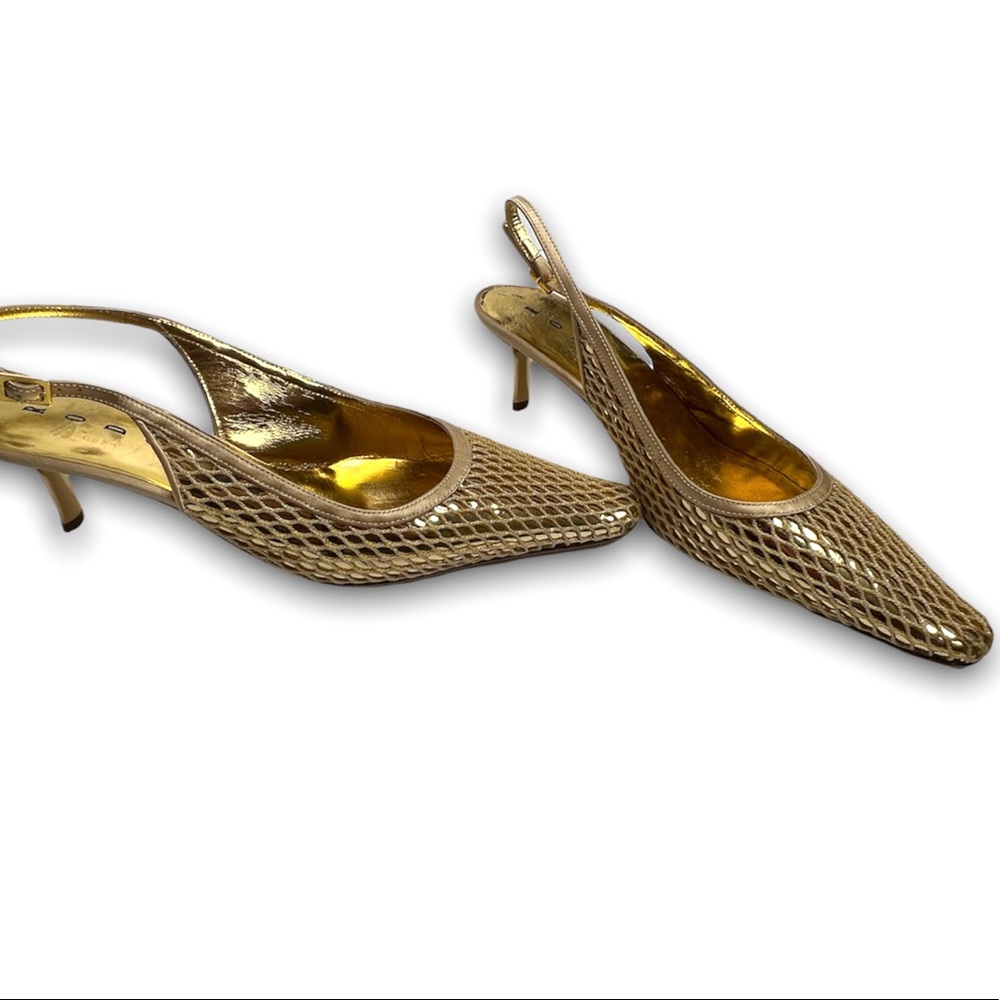 RODO KITTEN SLINGBACK HEELS